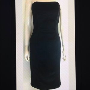 Coast Formal Satin Strapless Lined Sheath Dress